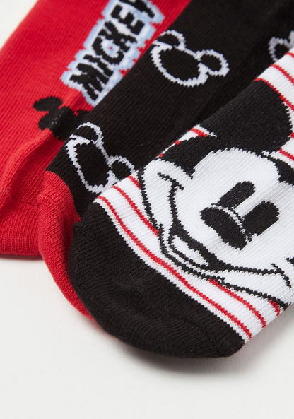 Disney Mickey Mouse Print Socks - Set of 3-Socks-image-2