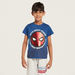 Spider-Man Print T-shirt and Shorts Set-Nightwear-thumbnailMobile-1
