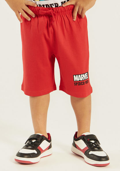 Spider-Man Print T-shirt and Shorts Set-Pyjama Sets-image-2