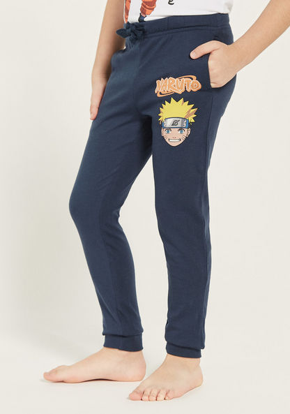 TV Tokyo Naruto Print T-shirt and Pyjama Set-Pyjama Sets-image-2