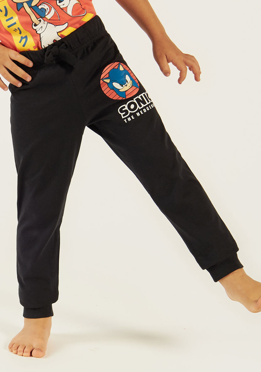 SEGA Sonic the Hedge Hog Print T-shirt and Pyjama Set-Nightwear-image-2