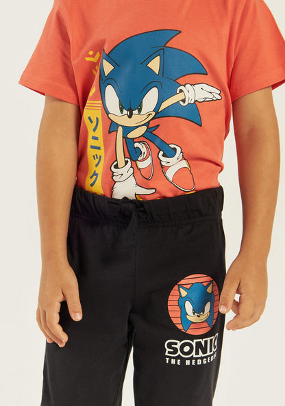 SEGA Sonic the Hedge Hog Print T-shirt and Pyjama Set-Nightwear-image-3