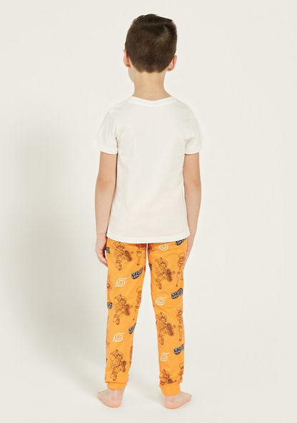 TV Tokyo Naruto Print T-shirt and Pyjama Set-Nightwear-image-4