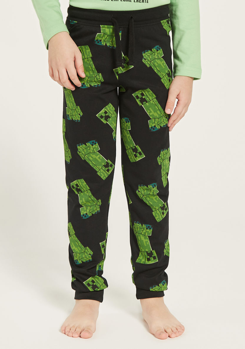 Minecraft Print T-shirt and Pyjama Set-Nightwear-image-2