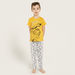 Garfield Print Short Sleeves T-shirt and Pyjama Set-Nightwear-thumbnailMobile-0