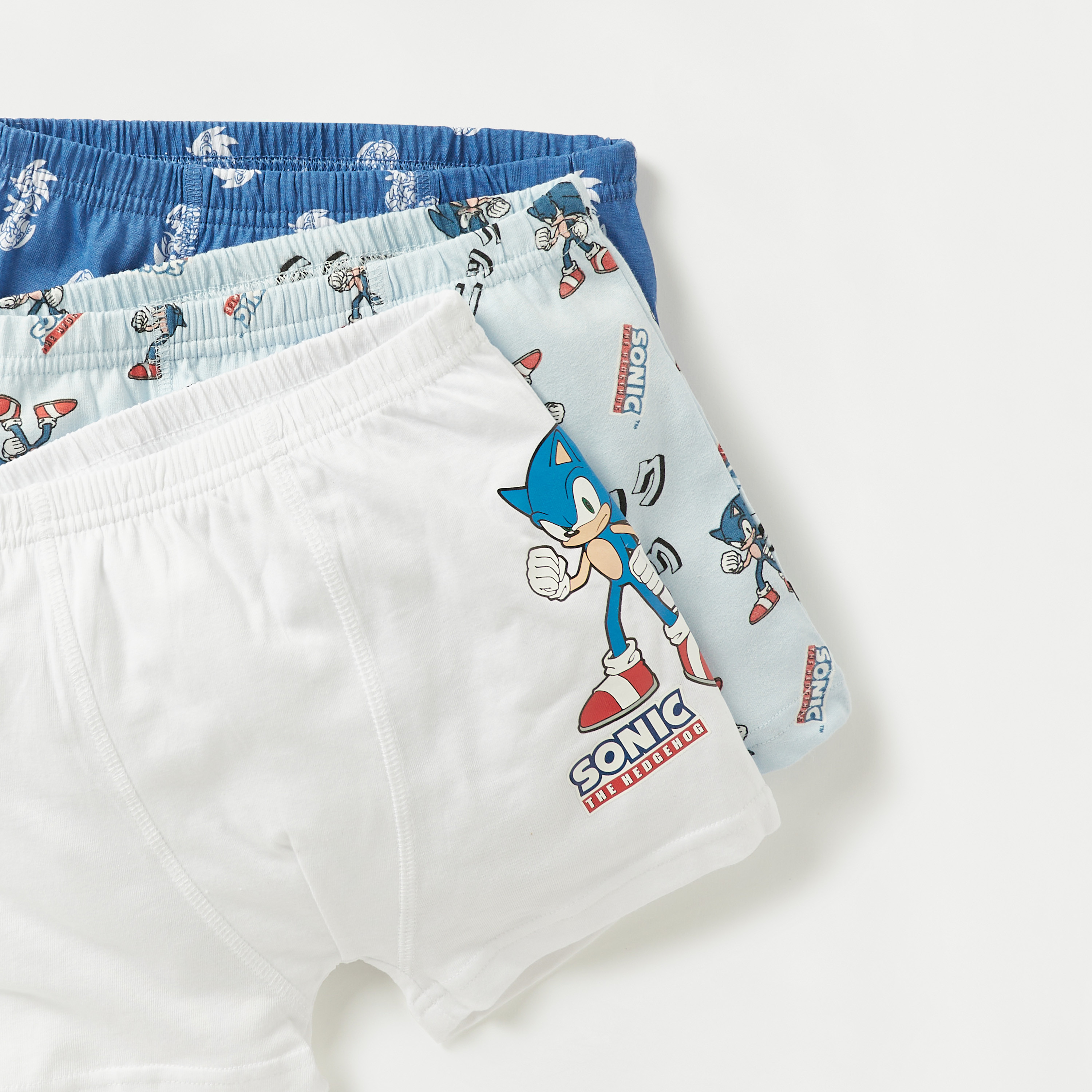 SEGA Sonic the Hedgehog Print Boxers Set of 3