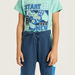 Juniors Gamer Print Short Sleeves T-shirt and Shorts Set-Nightwear-thumbnailMobile-3