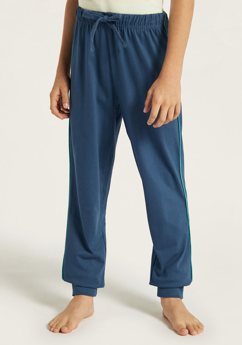 Juniors Colourblock T-shirt and Pyjama Set-Nightwear-image-2