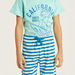 Juniors Dino Print T-shirt and Striped Pyjama Set-Nightwear-thumbnail-3