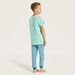 Juniors Dino Print T-shirt and Striped Pyjama Set-Nightwear-thumbnail-4