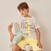 Juniors Printed Short Sleeves T-shirt and Bermuda Shorts Set-Nightwear-thumbnailMobile-1
