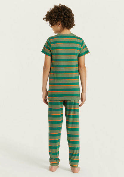 Juniors Printed T-shirt and Pyjamas - Set of 3-Nightwear-image-5