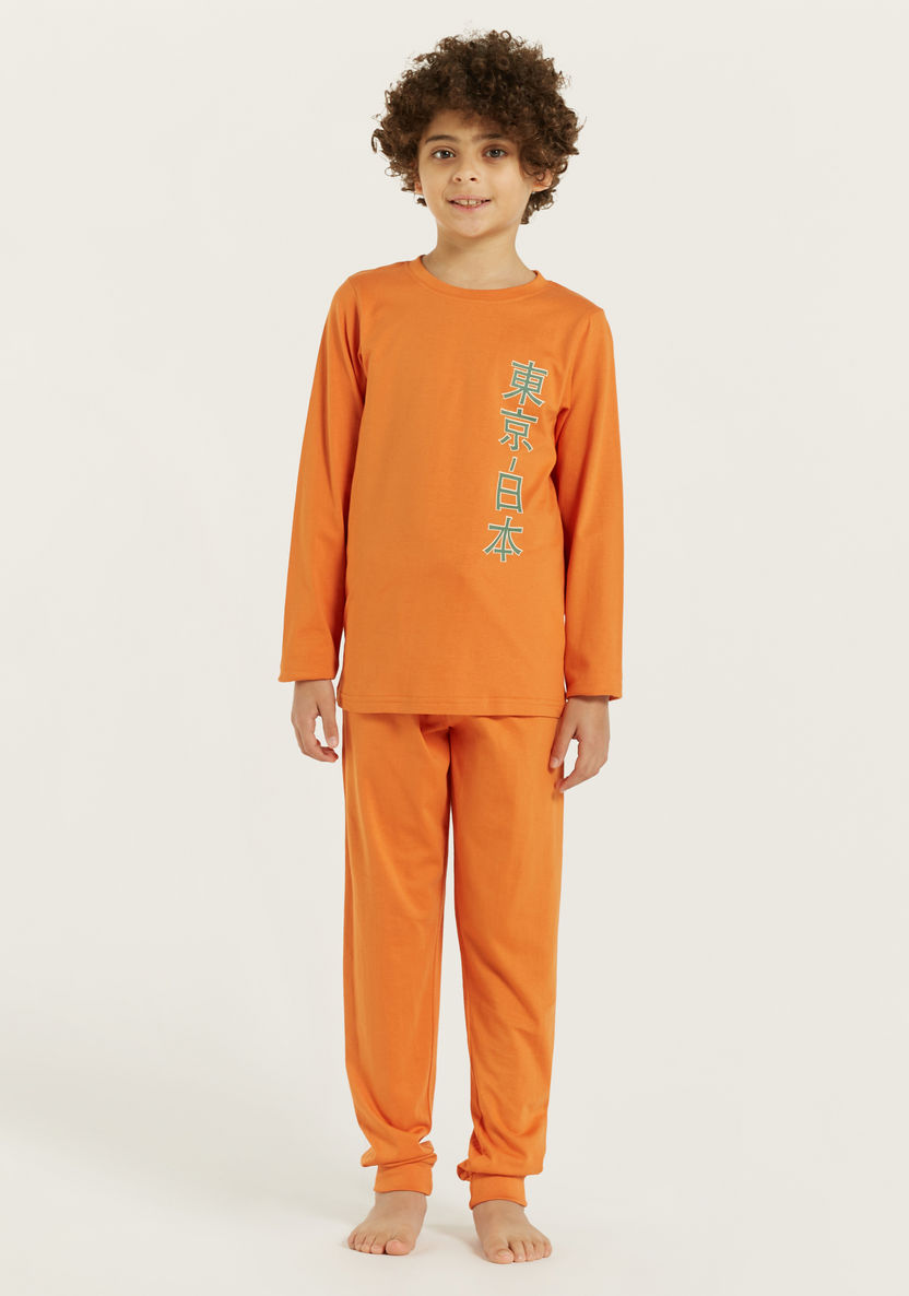 Juniors Printed T-shirt and Pyjamas - Set of 3-Nightwear-image-8