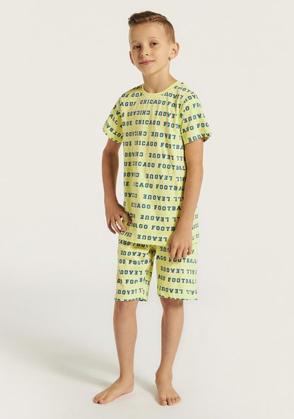 Juniors Printed T-shirts and Pyjamas - Set of 3-Nightwear-image-7