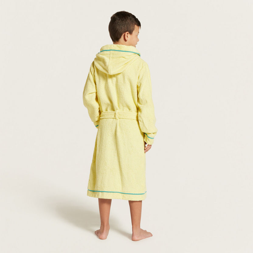 Juniors Solid Terry Bathrobe with Hood-Towels and Flannels-image-3
