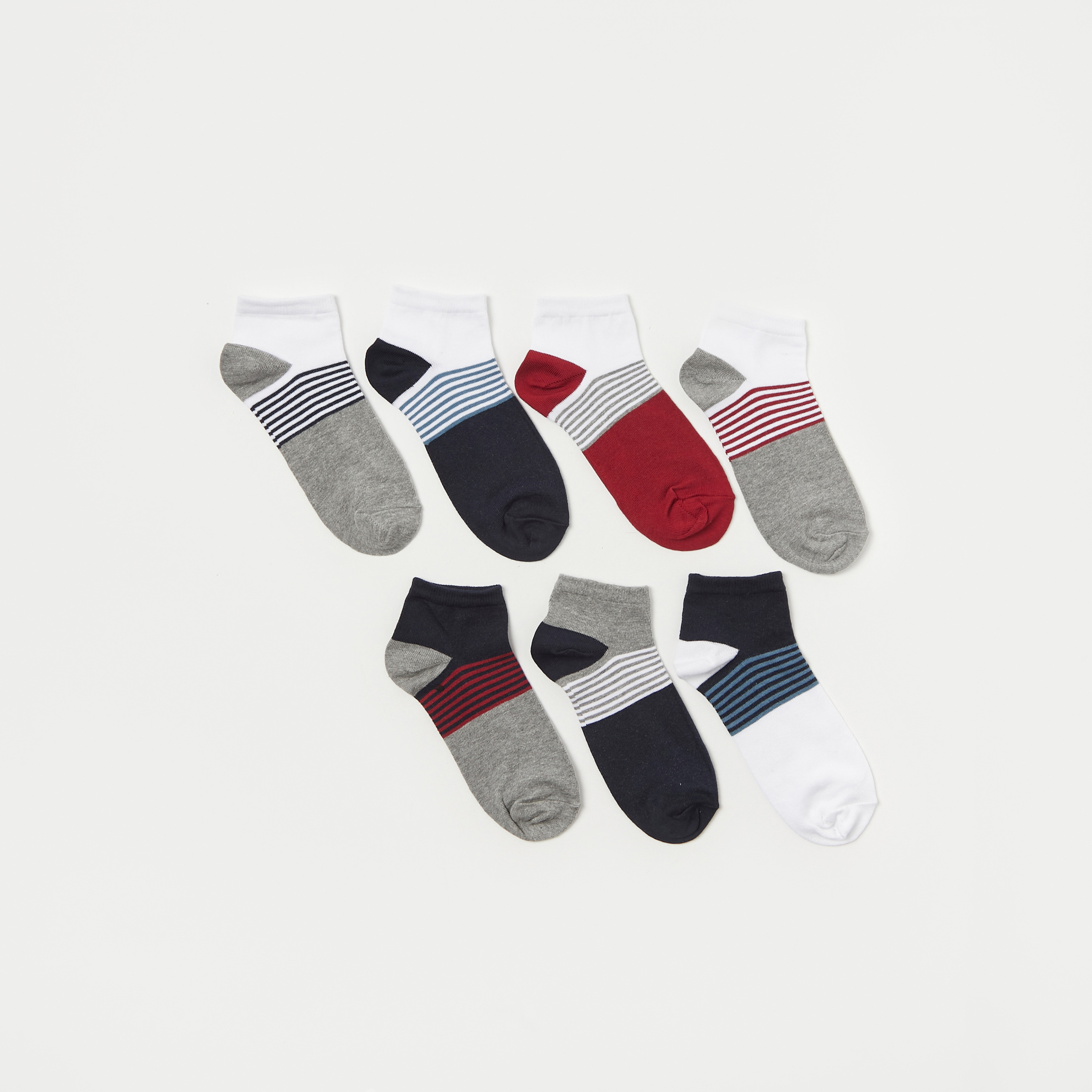 Juniors Striped Socks - Set of 7-boys-accessories-socks-image-1
