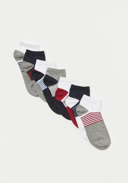 Juniors Striped Socks - Set of 7-Socks-image-1