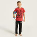 Spider-Man Print T-shirt and Pyjama Set-Nightwear-thumbnailMobile-0