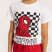 Spider-Man Print T-shirt and Pyjama Set-Nightwear-thumbnail-3