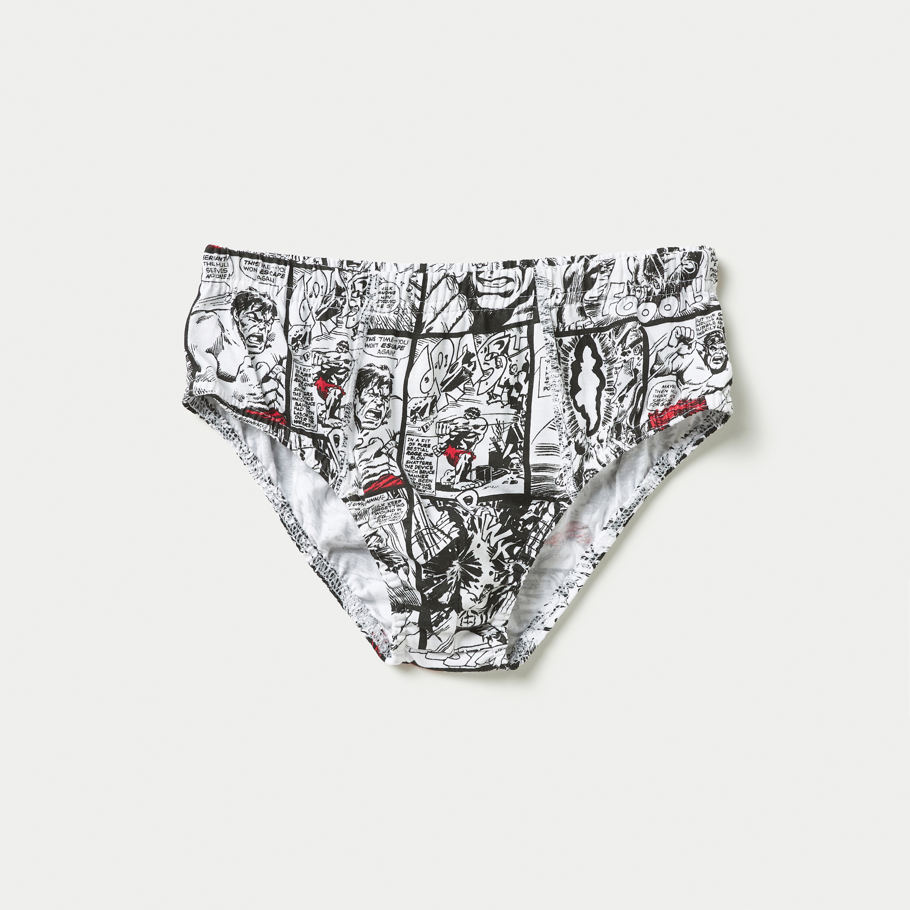 Hulk Graphic Print Briefs Set of 3