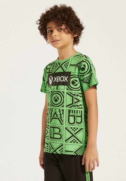 Xbox Printed Crew Neck T-shirt and Shorts Set-Nightwear-image-1