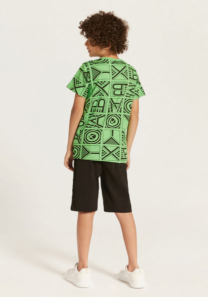Xbox Printed Crew Neck T-shirt and Shorts Set-Nightwear-image-4