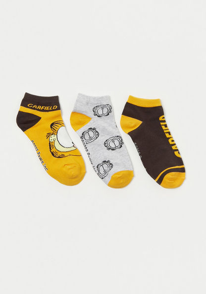 Garfield Print Socks - Set of 3-Socks-image-0