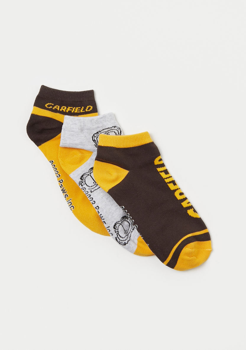 Garfield Print Socks - Set of 3-Socks-image-1