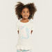 Juniors Unicorn Print T-shirt and Striped Pyjama Set-Pyjama Sets-thumbnail-1