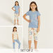 Juniors Printed T-shirts and Pyjamas - Set of 2-Pyjama Sets-thumbnail-0