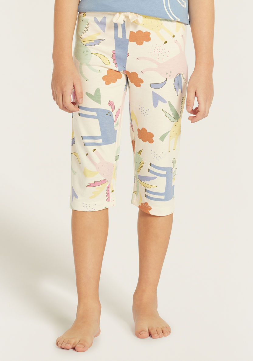 Juniors Printed T-shirts and Pyjamas - Set of 2-Nightwear-image-3