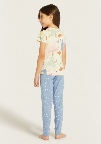 Juniors Printed T-shirts and Pyjamas - Set of 2-Pyjama Sets-image-7