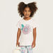 Juniors Floral Print T-shirt and Pyjama Set-Pyjama Sets-thumbnailMobile-1