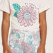 Juniors Floral Print T-shirt and Pyjama Set-Pyjama Sets-thumbnail-3