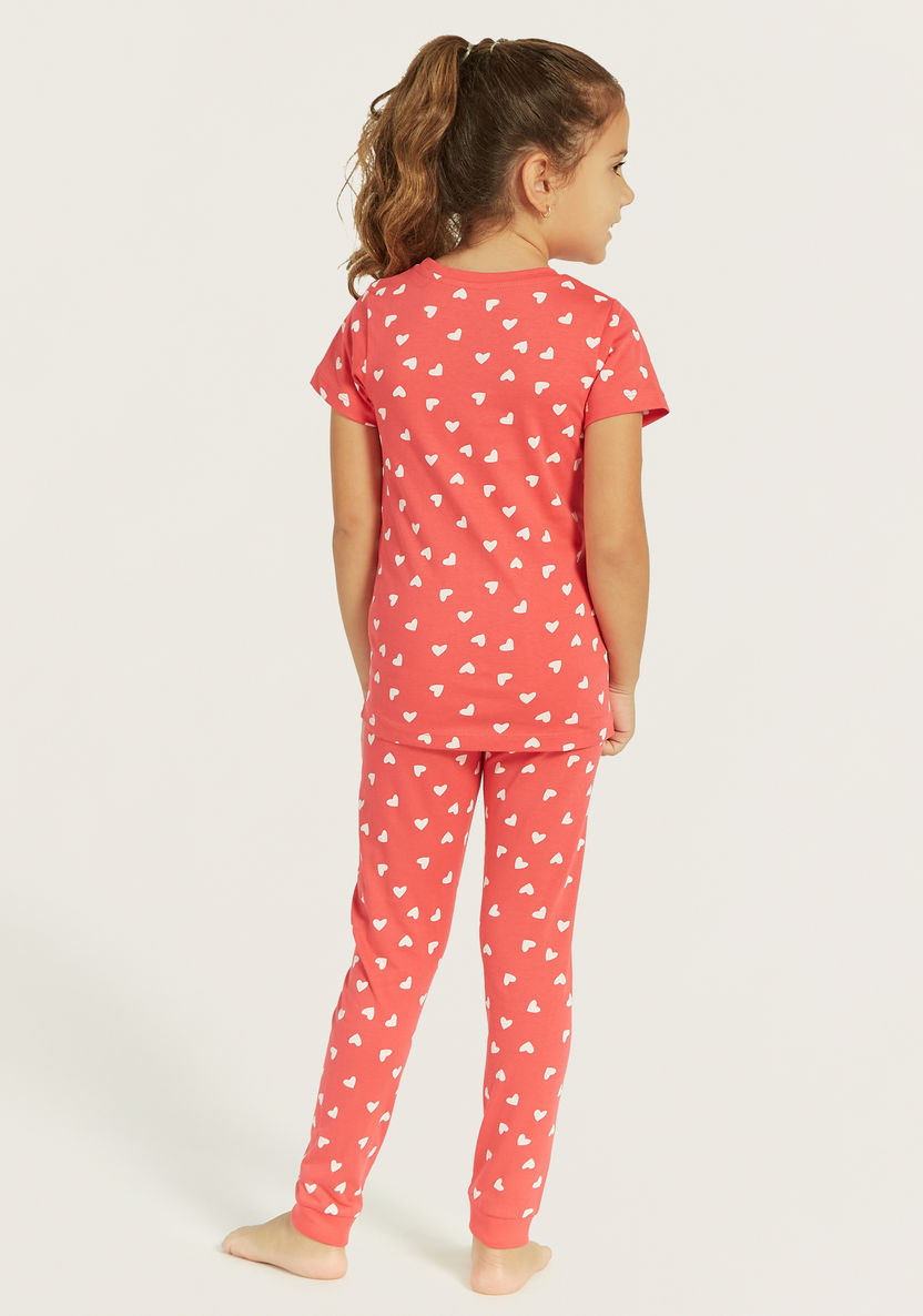 Juniors Printed T-shirt and Pyjama - Set of 3-Pyjama Sets-image-9
