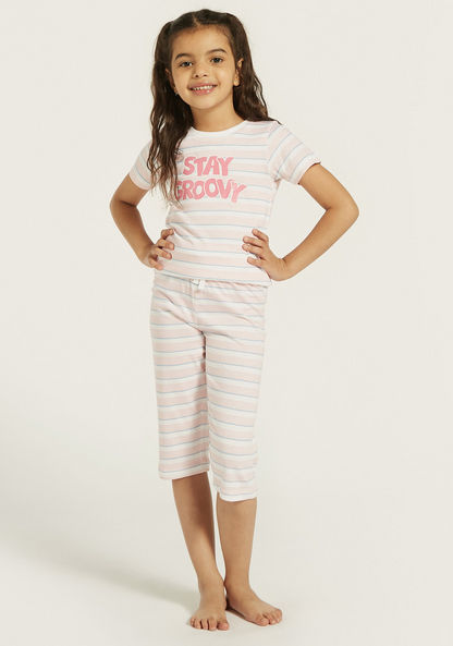 Juniors Printed T-shirts and Pyjamas - Set of 3-Pyjama Sets-image-8