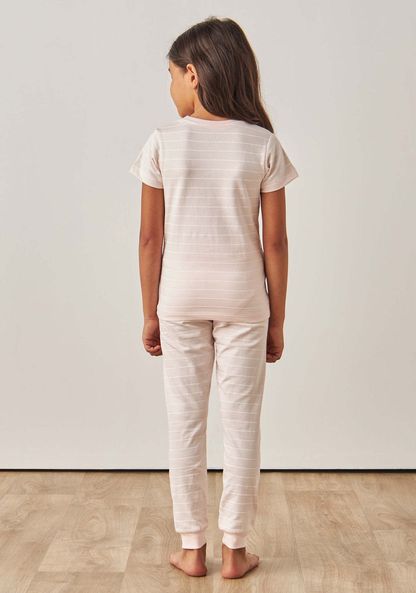 Juniors Printed T-shirt and Pyjama - Set of 3-Nightwear-image-9