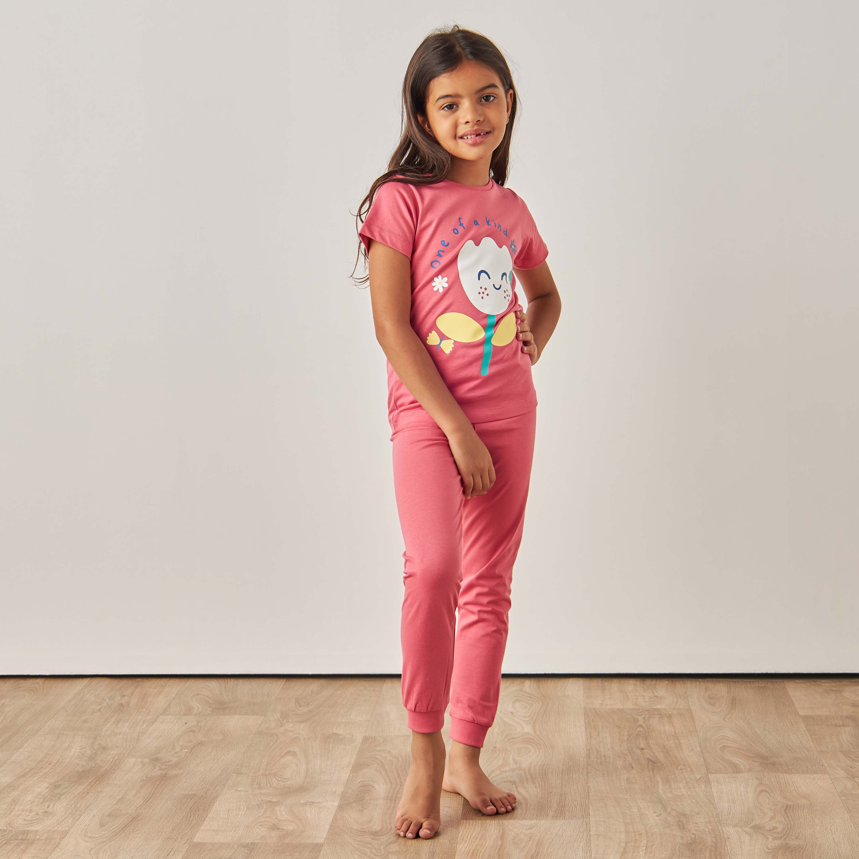 Juniors Printed T-shirt and Pyjama - Set of 3-girls-clothing-nightwear-image-7