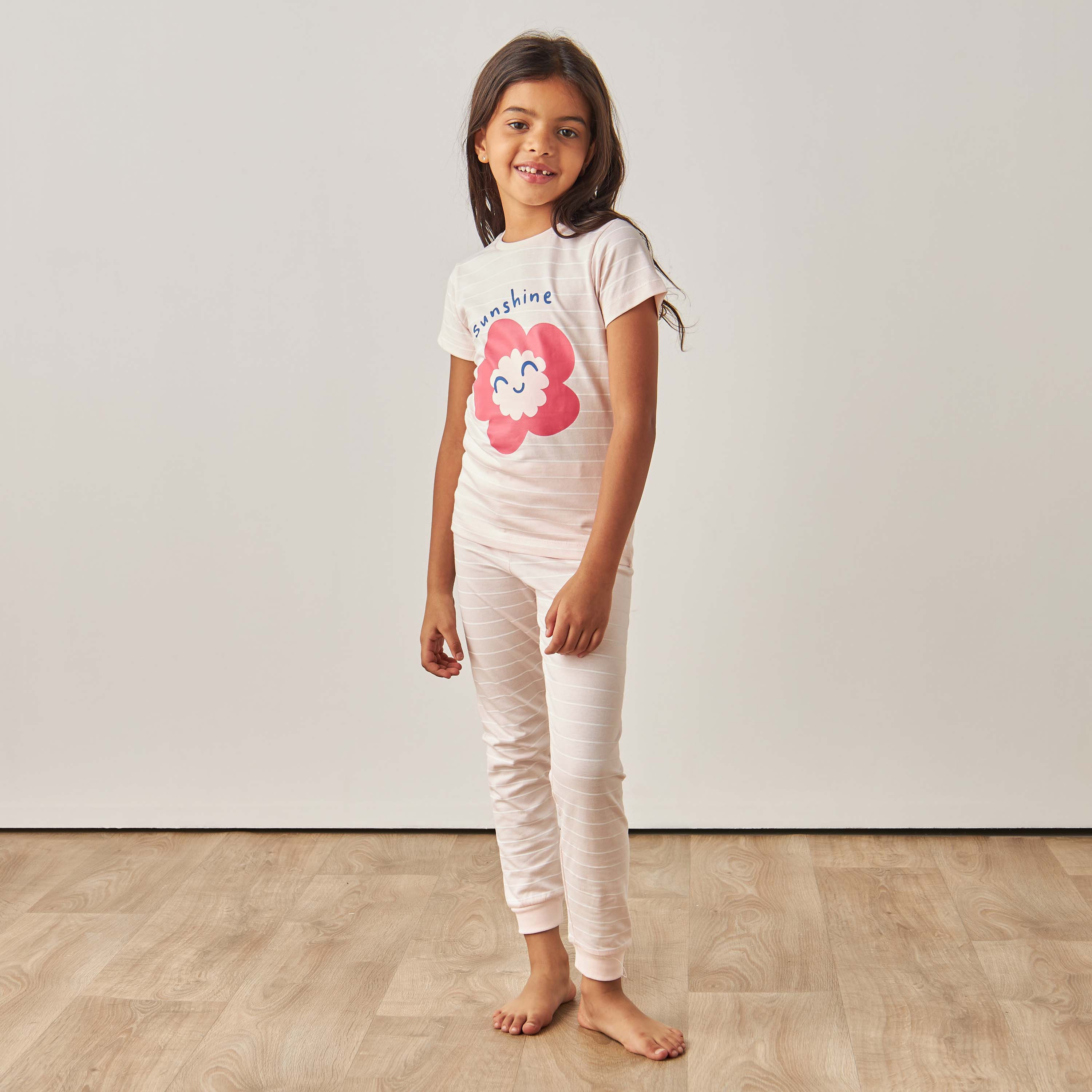 Juniors Printed T-shirt and Pyjama - Set of 3-girls-clothing-nightwear-image-9