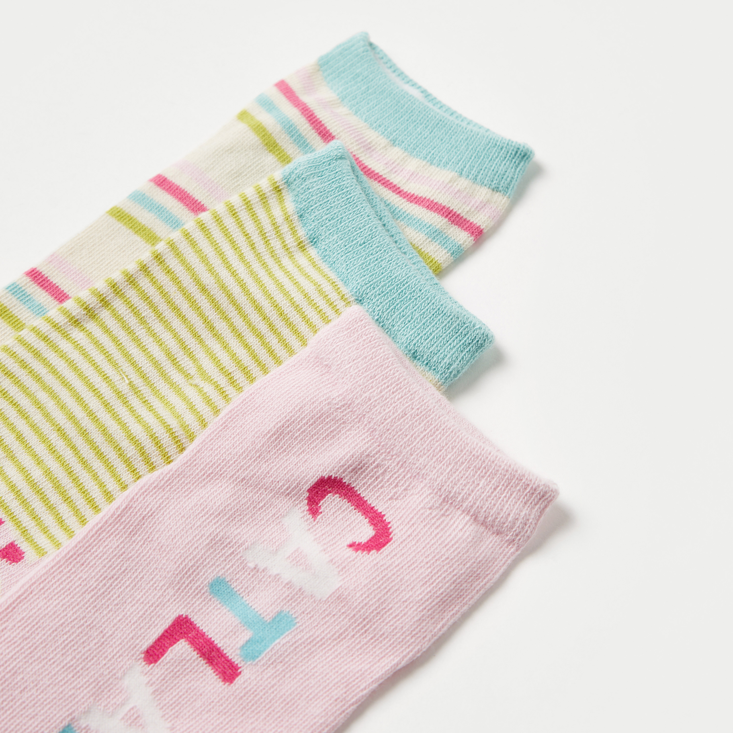 Juniors Printed Socks - Set of 3-girls-accessories-socks-image-4