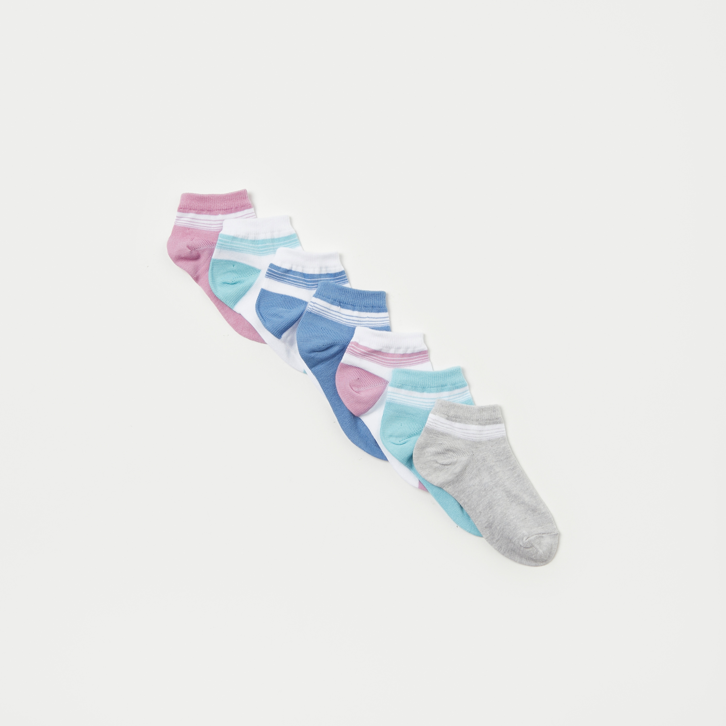 Juniors Solid Socks - Set of 7-girls-accessories-socks-image-2