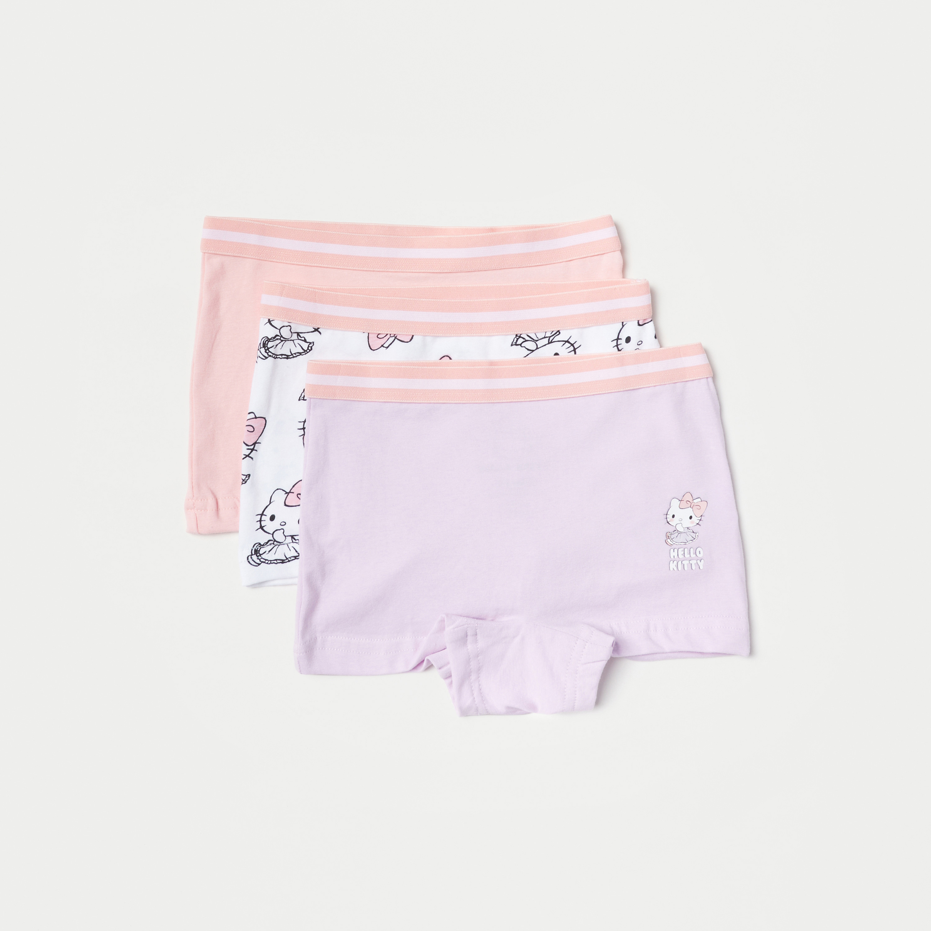 Sanrio Hello Kitty Print Boxer Briefs with Elasticated Waistband Set of 3