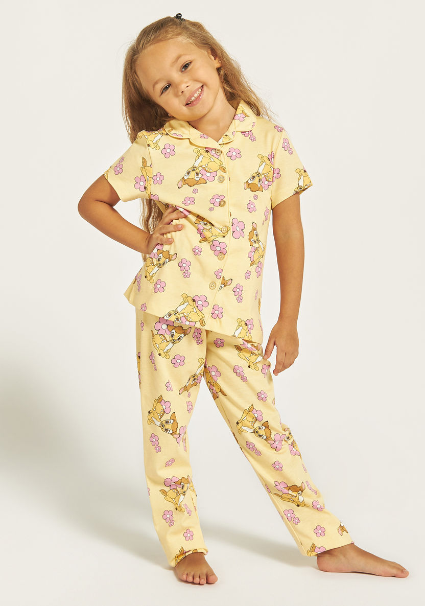 Disney Bambi Print Shirt and Pyjama Set-Nightwear-image-1