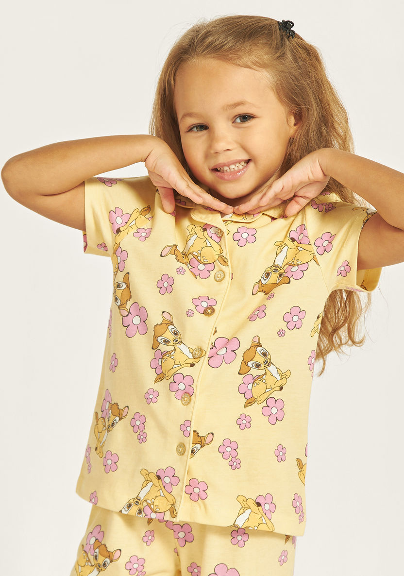 Disney Bambi Print Shirt and Pyjama Set-Nightwear-image-3