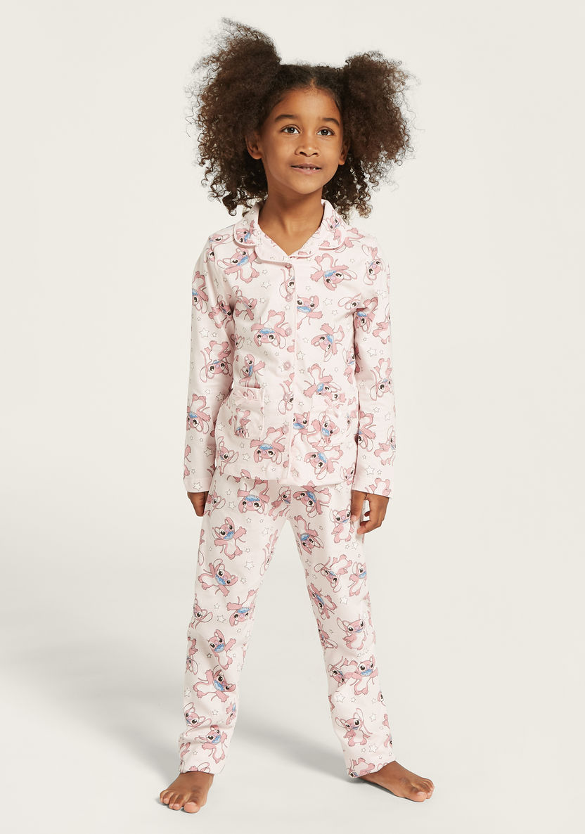 Disney All-Over Lilo & Stitch Print Shirt and Pyjama Set-Pyjama Sets-image-0