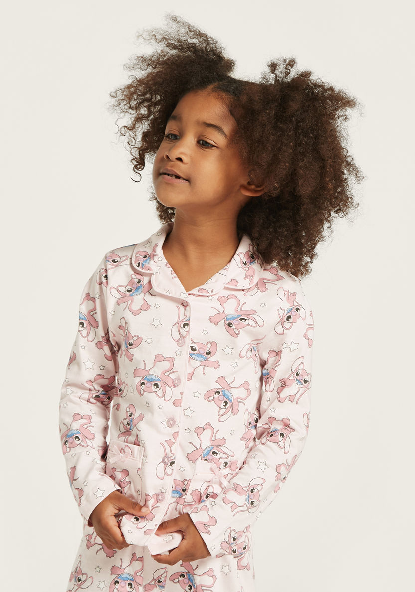Disney All-Over Lilo & Stitch Print Shirt and Pyjama Set-Pyjama Sets-image-1