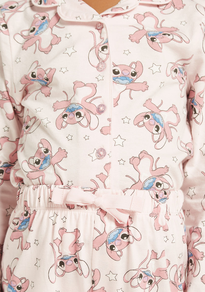 Disney All-Over Lilo & Stitch Print Shirt and Pyjama Set-Pyjama Sets-image-3