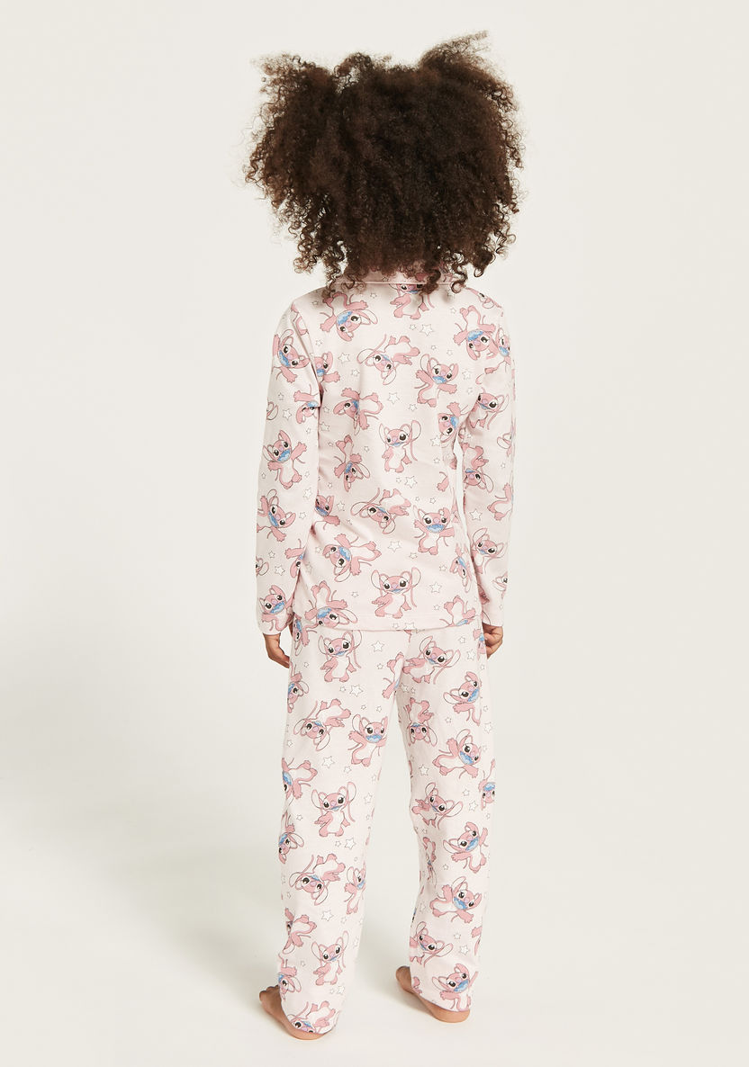 Disney All-Over Lilo & Stitch Print Shirt and Pyjama Set-Pyjama Sets-image-4