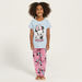 Disney Minnie Mouse Print T-shirt and Pyjama Set-Pyjama Sets-thumbnailMobile-0