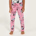 Disney Minnie Mouse Print T-shirt and Pyjama Set-Pyjama Sets-thumbnailMobile-2